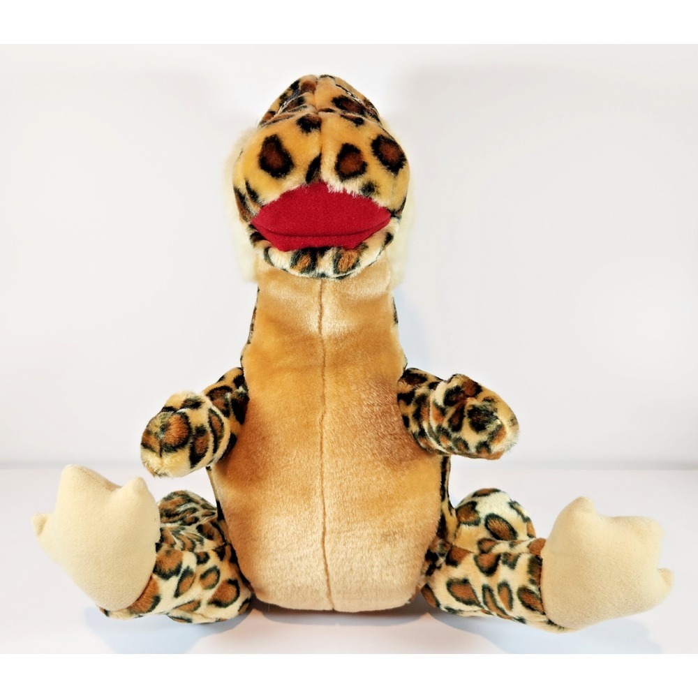 B.J‎ Toy CO Cheetah Print Dinosaur Stuffed Animal Plush 14" RARE Toy Gift Brown